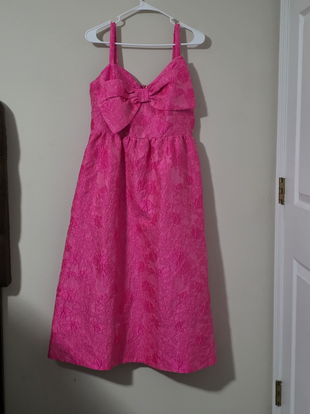 Lilly Pulitzer Womens' Bright Pink Bow-Front Formal Dress